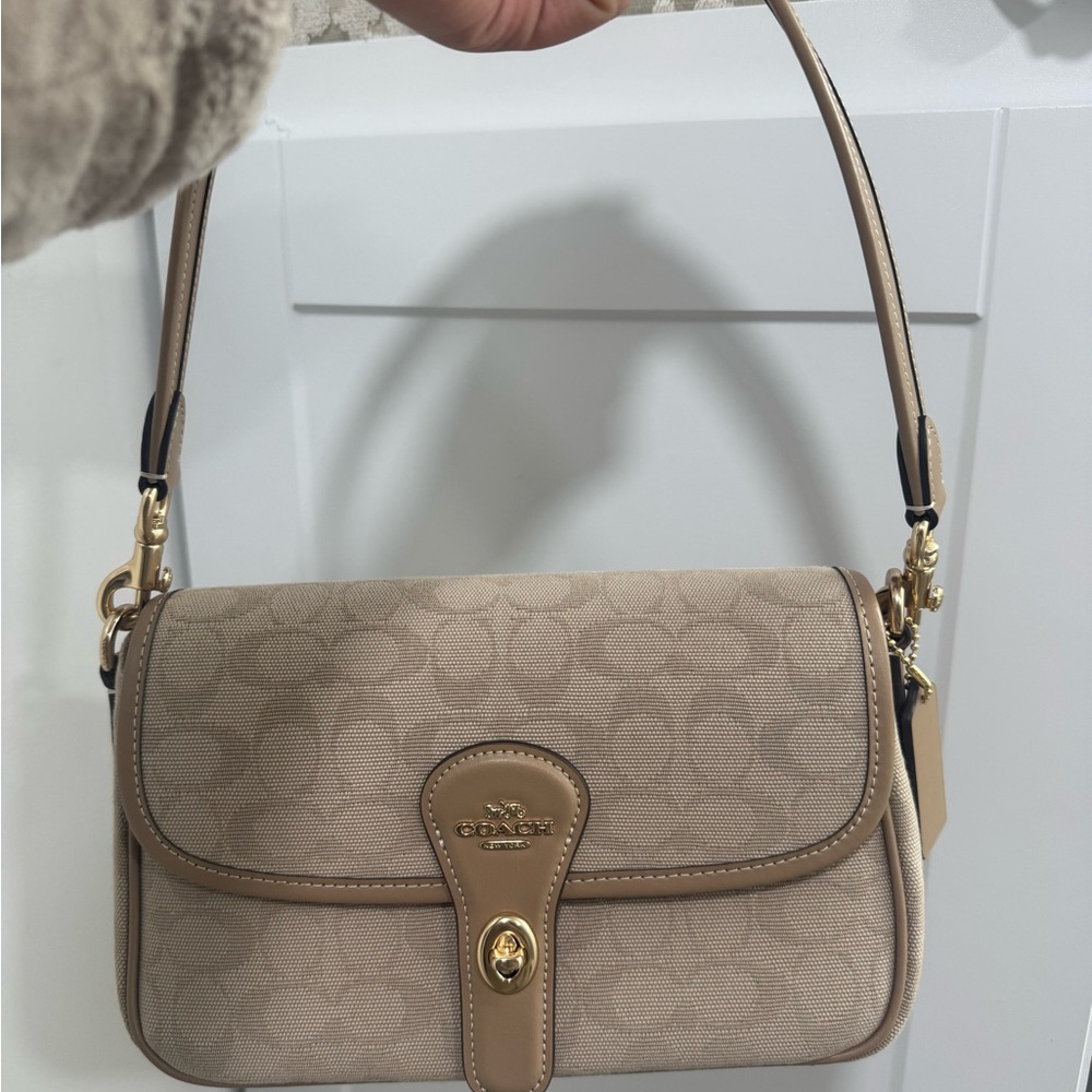 Coach Tan Signature Shoulder Bag